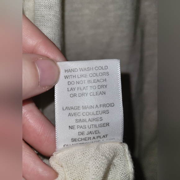 Joie Cream Linen Tunic Top with Tie Strings - Picture 2 of 5